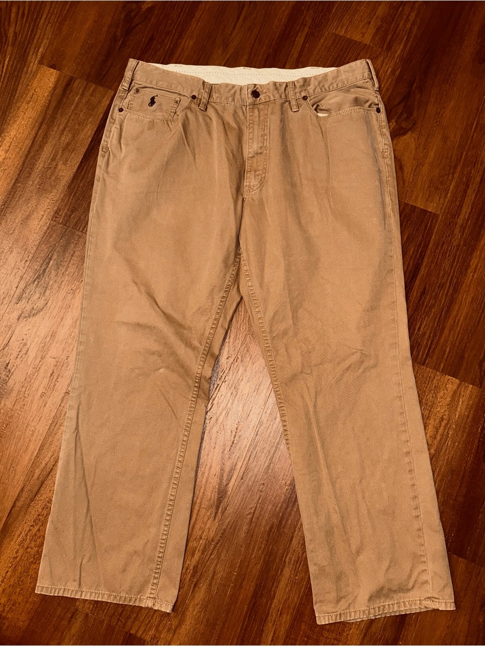 Polo Ralph Lauren Men’s Classic Tan Khaki Preppy Smart Casual Chino Pants 42x30